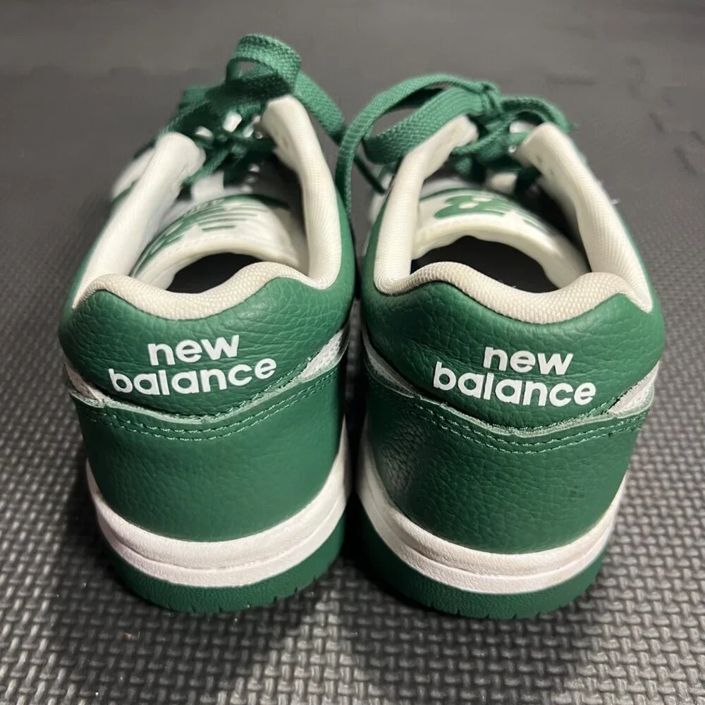 New Balance BB480 Low-Top Sneakers Green & White Size 7 US Mens Basketball Shoes - Picture 5 of 5
